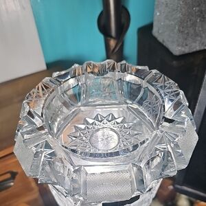 Crystal Cut Glass Decorative Ashtrayl